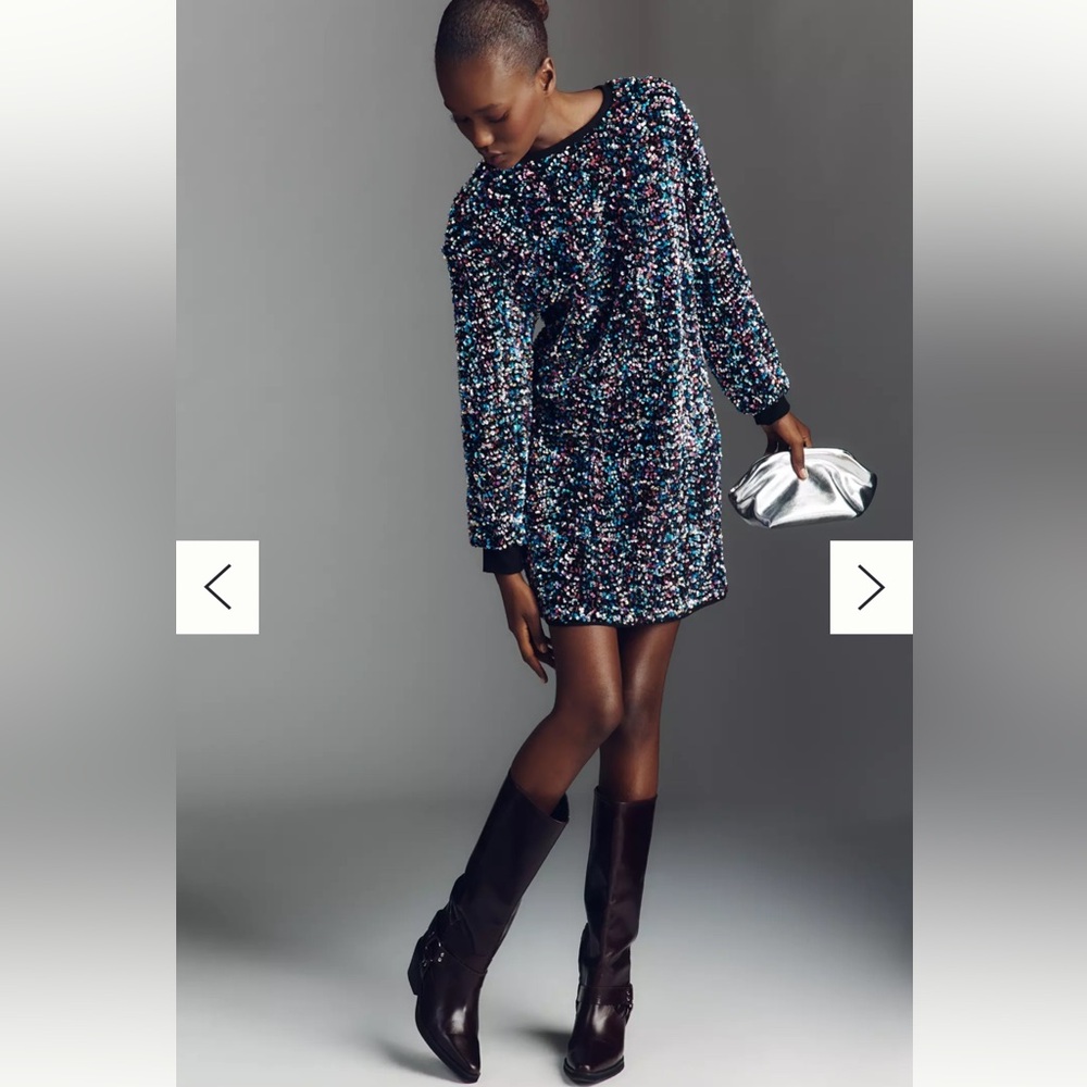 Anthropologie Multicolor Sequin Dress, size S (NWT!) ✨